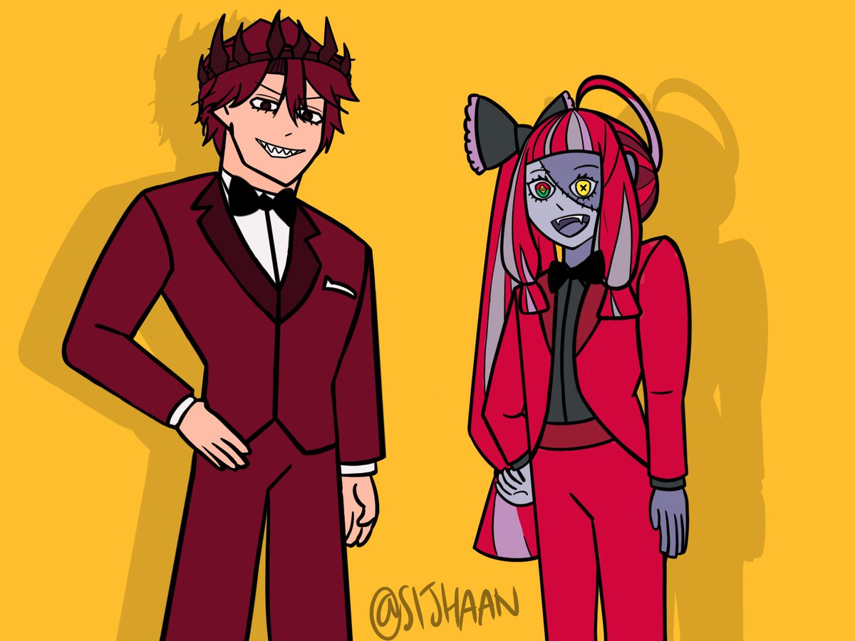 I just wat to draw this two in red tuxedo 
#JurasickArt #graveyART