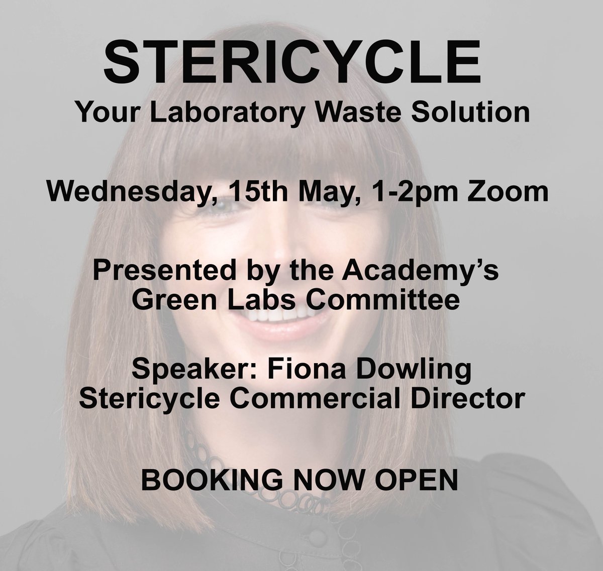 STERICYCLE: Your laboratory Waste Solution. Wednesday, 15th May, 1-1.45pm. Zoom
Booking and details: bit.ly/4bs02Jm
#medicalscientists @ACSLM1 @MedLabAssoc @TUDub_Biology @ATU_GalwayCity @BioSci_MTU @UCCBiomedSoc @WeHSCPs