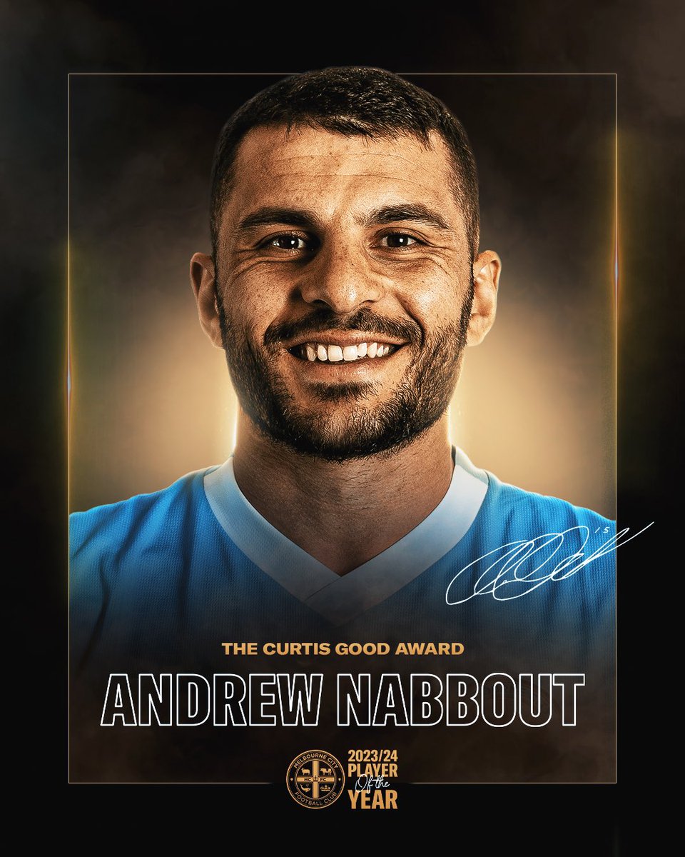 A class act on and off the pitch 🙌 Andrew Nabbout is the first recipient of the Curtis Good Award!