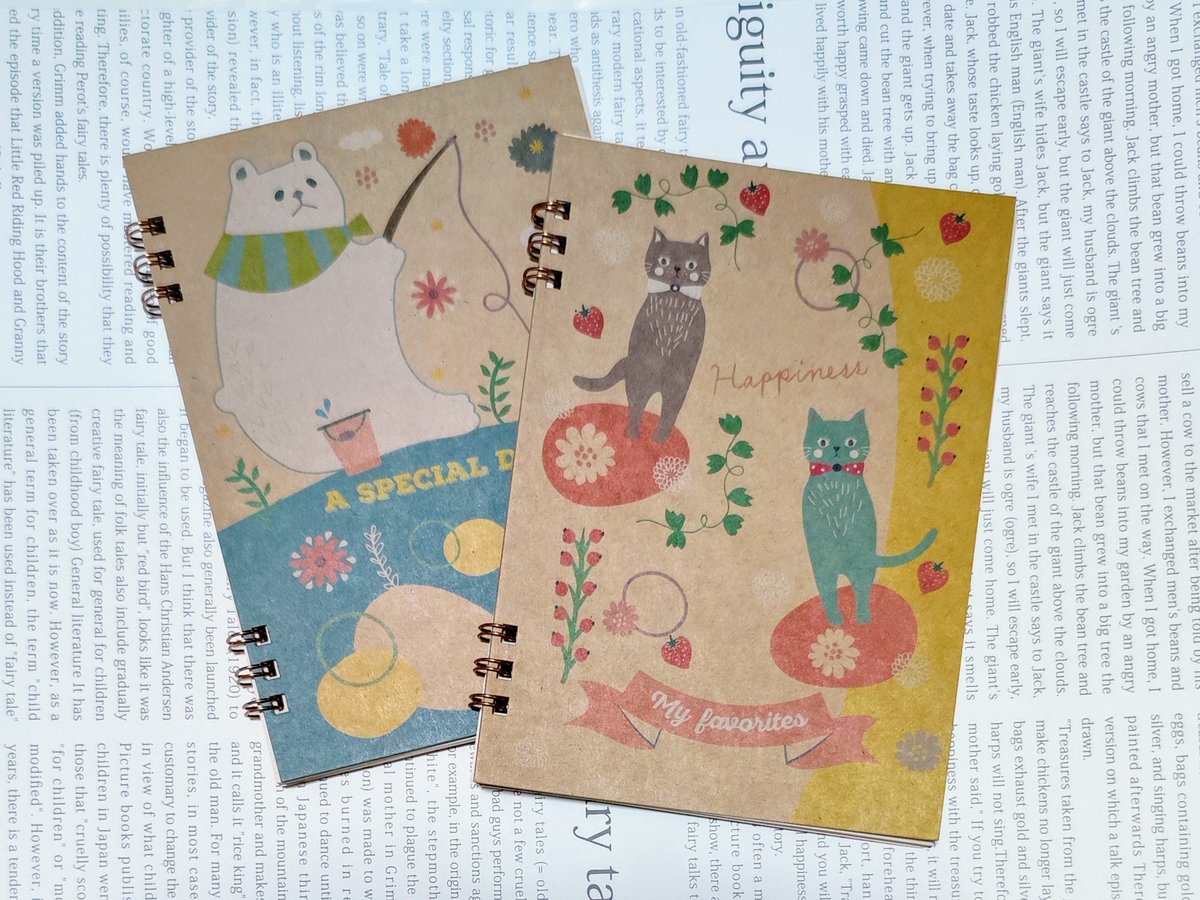 セリアで買ったリングノート、めっちゃ可愛い！！🐻‍🐱

#セリア  #Seria