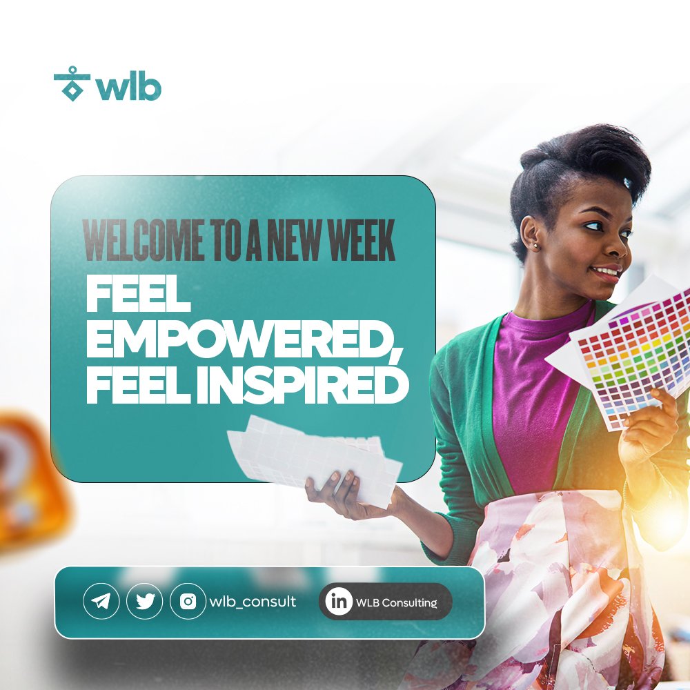 Happy new week, dear WLB fam.🤗 

This is a friendly reminder that you are capable of amazing things and we're always rooting for you!

Let's conquer this week together! 💪 
#NewWeek #HappyNewWeek #Empowerment #MondayMorning