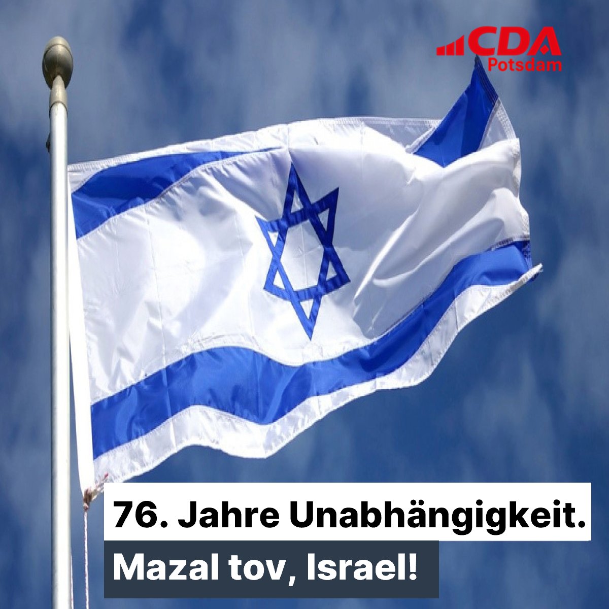#Israel feiert heute seinen 76. Unabhängigkeitstag. Mazal tov, Israel! Und Chag Ha'atzmaut Sameach allen. 🇮🇱