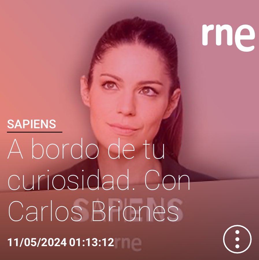 📻🧬 ¡Te proponemos reservarte una horita esta semana para escuchar la interesante conversación entre @brionesci y @PaulaAllerPardo en el programa #Sapiens de @rne! rtve.es/play/audios/sa… 📖 ‘A bordo de tu curiosidad’: planetadelibros.com/libro-a-bordo-…