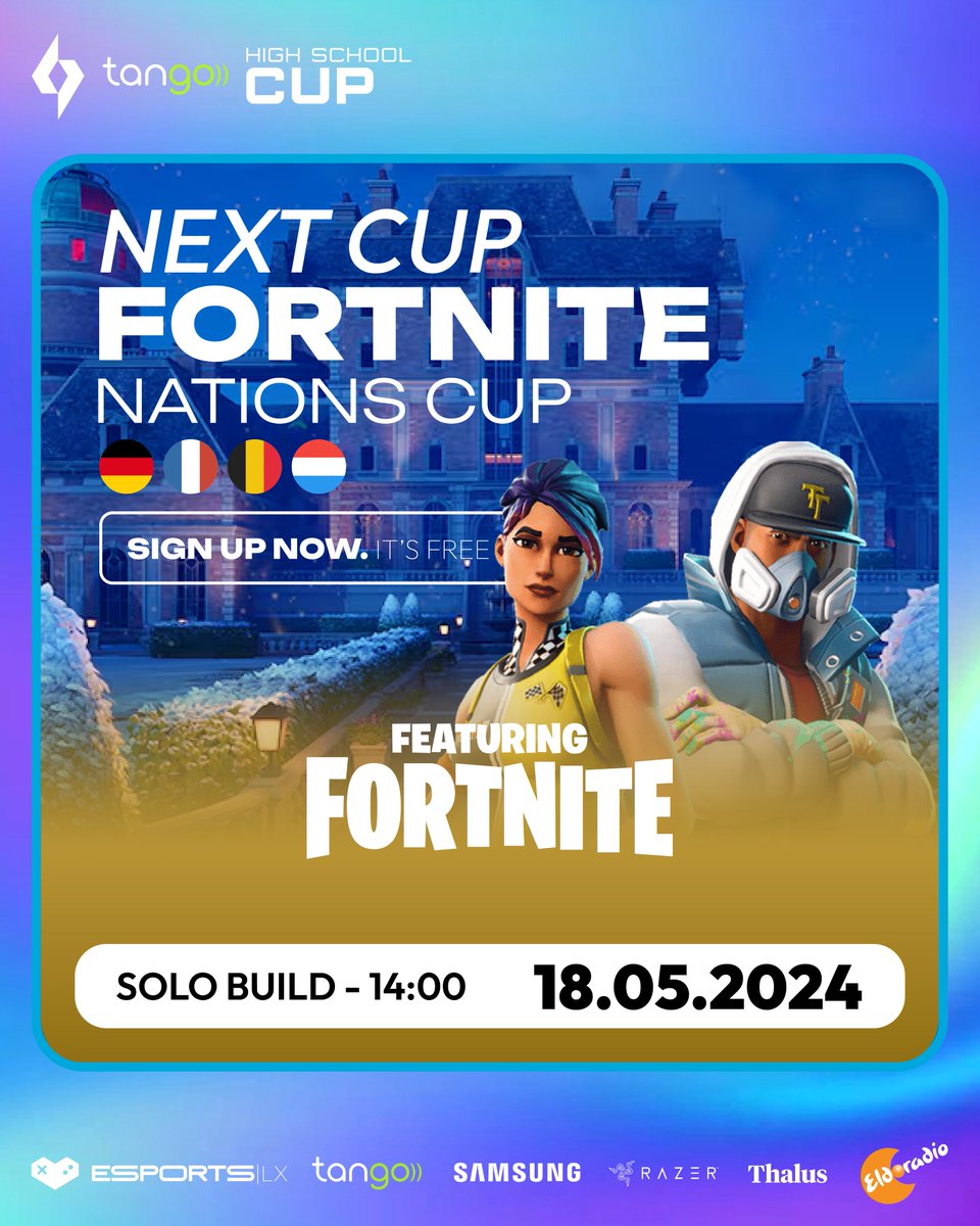 Tango High School Cup (@tangohsc) on Twitter photo One last dance! Last chance to rack up points for your high school and possibly snag some cool prizes with a special edition in <a href="/FortniteGame/">FortniteGame</a> ! 🕹️
Can N1kzey, Werebeu, or NXNKXX1X prove once again they're the best, or can you do better? 🏆
Sign up here: rb.gy/qpphzl One last dance! Last chance to rack up points for your high school and possibly snag some cool prizes with a special edition in <a href="/FortniteGame/">FortniteGame</a> ! 🕹️
Can N1kzey, Werebeu, or NXNKXX1X prove once again they're the best, or can you do better? 🏆
Sign up here: rb.gy/qpphzl