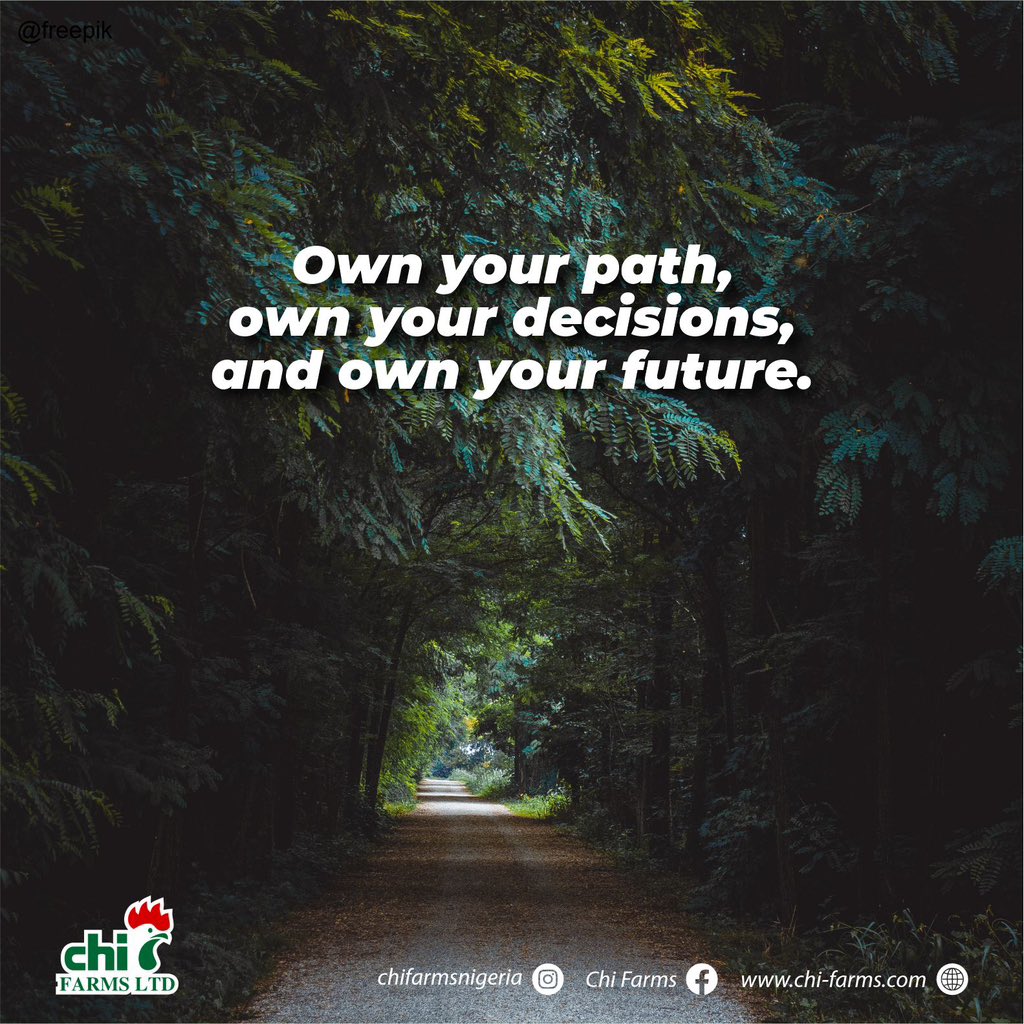 Embrace your journey, make your choices, and shape your destiny.

#monday #mondaymotivation #ownersmindset #MindsetMastery #DailyGrind #chifarms #chifarmsnigeria #quality #catfishfarming #catfishfarminginnigeria