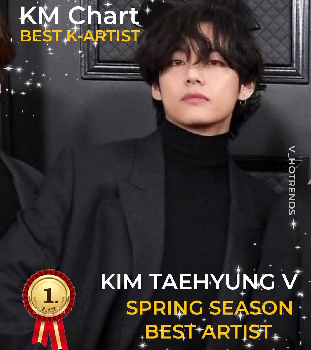 Kim Taehyung #V won Spring Best Season Best Artist winner by K-Music on KM CHART CONGRATULATIONS TAEHYUNG SPRING SEASON BEST ARTIST V #SpringSeason_BestArtist_V