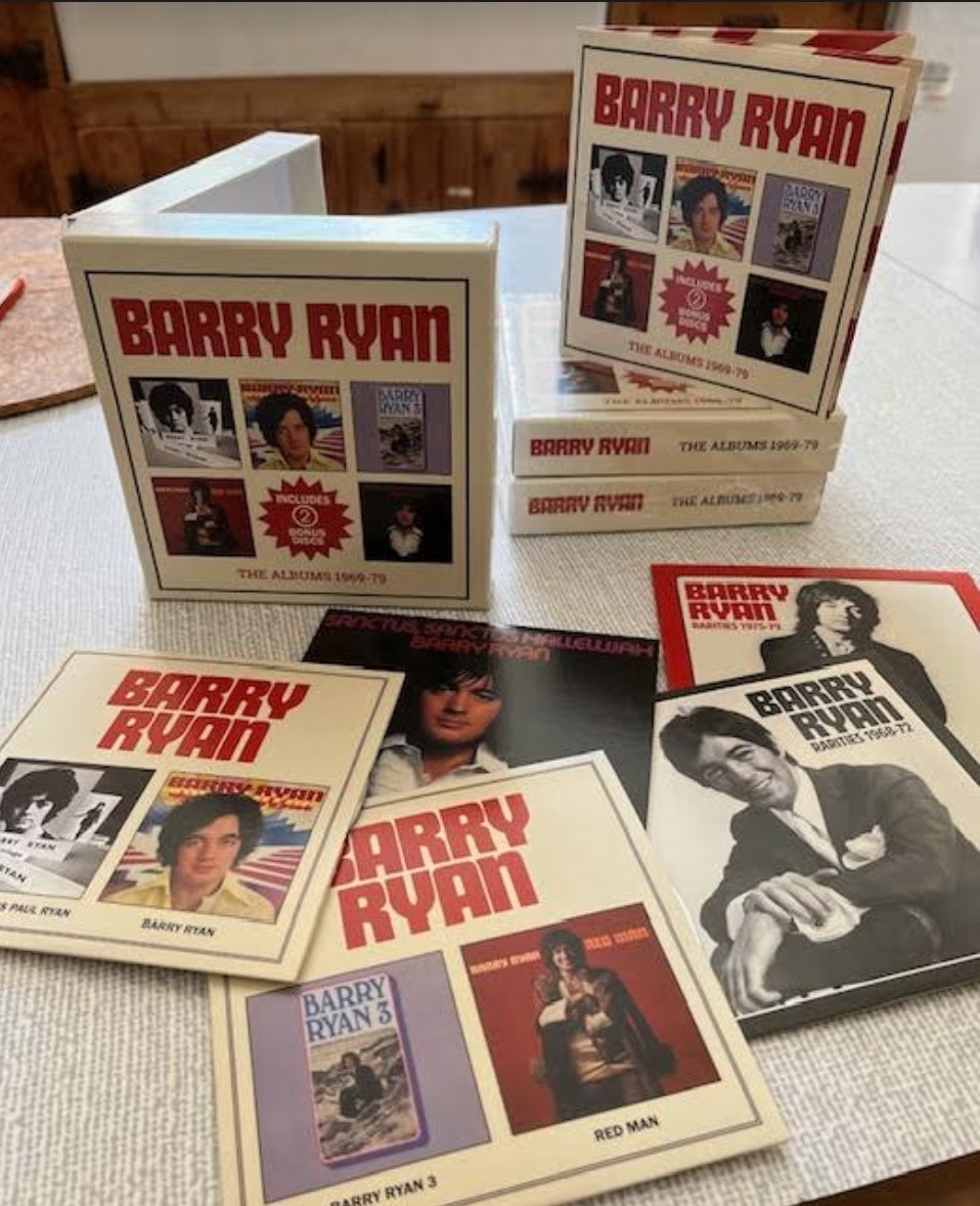 Absolutely thrilled to see a finished copy of this. Years in the making! Thanks to @CherryRedGroup for making it happen. First UK issue for 3 of the albums, plus various 45s, and a whole unreleased album to boot. Bargain. cherryred.co.uk/barry-ryan-the…