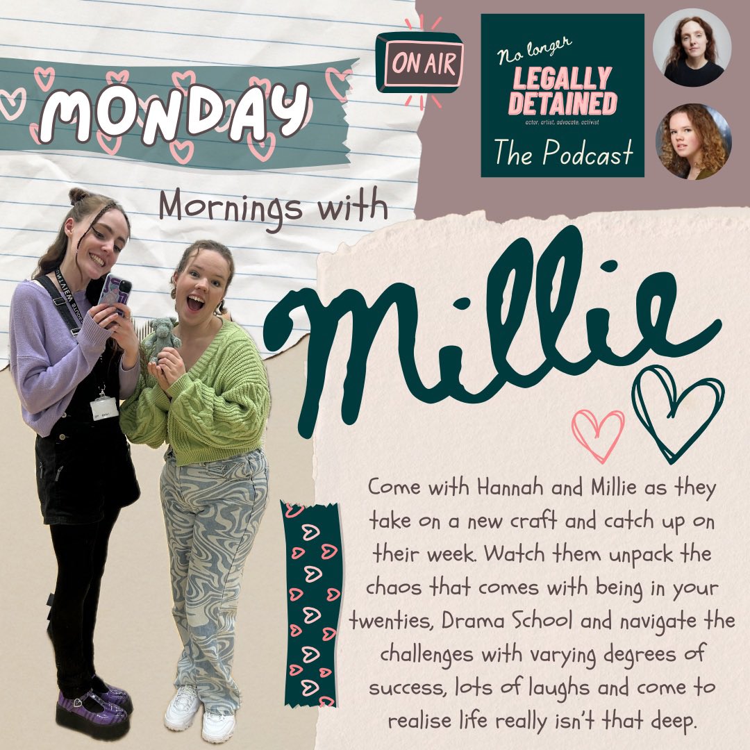 (no longer) Legally Detained- The Podcast

The podcast about life after the psych ward!

Plus Monday Mornings with Millie <33

#podcast #autistic #dramaschool