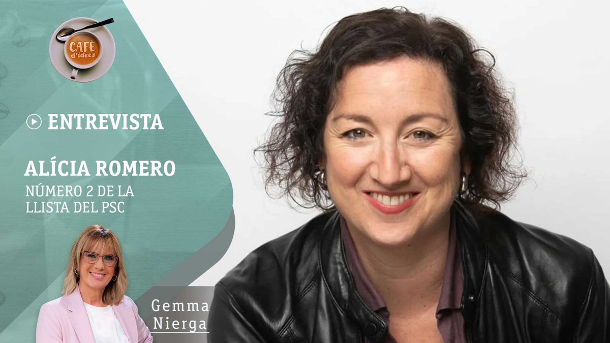 ☕ @GemmaNierga entrevista Alícia Romero, número 2 de la candidatura dels @socialistes_cat pel #12M | @aliciarll 🗓️ Dimarts a les 8:30 hores 📍 #La2 de @RTVECatalunya, #Canal24horas i @radio4_rne 📱 rtve.cat/directe