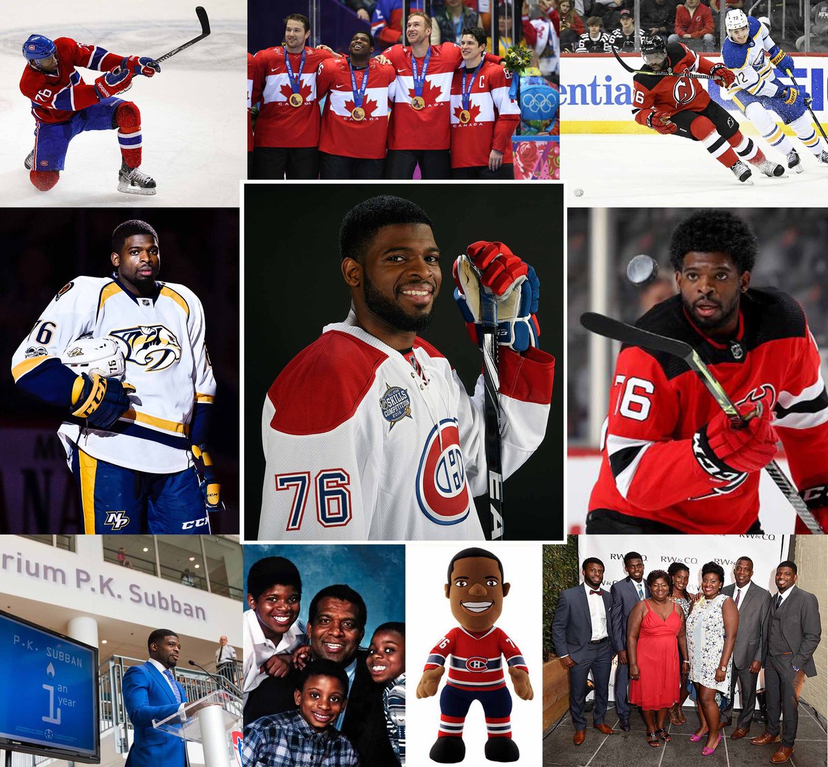 Pernell-Karl Sylvester “P. K.” Subban, Canadian ice hockey player, born 35 years ago today on 13 May 1989, in Toronto, to #Jamaican father Karl and #Montserratian mother Maria. 2007 drafted by Montreal Canadiens; 2013 won Norris Trophy as NHL's top defenceman; Won Olympic Gold…