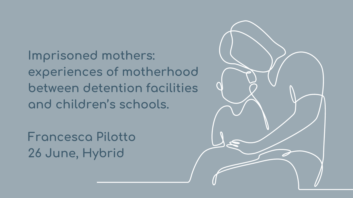 Join us for our hybrid event on 'Imprisoned mothers: experiences of motherhood' with Francesca Pilotto @unibo who is visiting <a href="/EdinburghNapier/">Edinburgh Napier University</a> 26 June. 

Join us online or in-person.

Register now! bit.ly/3yeIZvZ