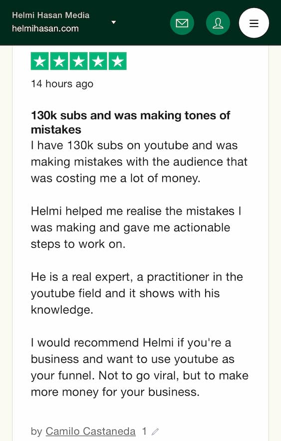 I helped Camilo, a video editing coach & agency with 130k subscribers, get clarity to launch his second channel.

If you need help with your YouTube business strategy, book a consultation call with me.

DM me 'consult' and tell me what's your bottleneck.