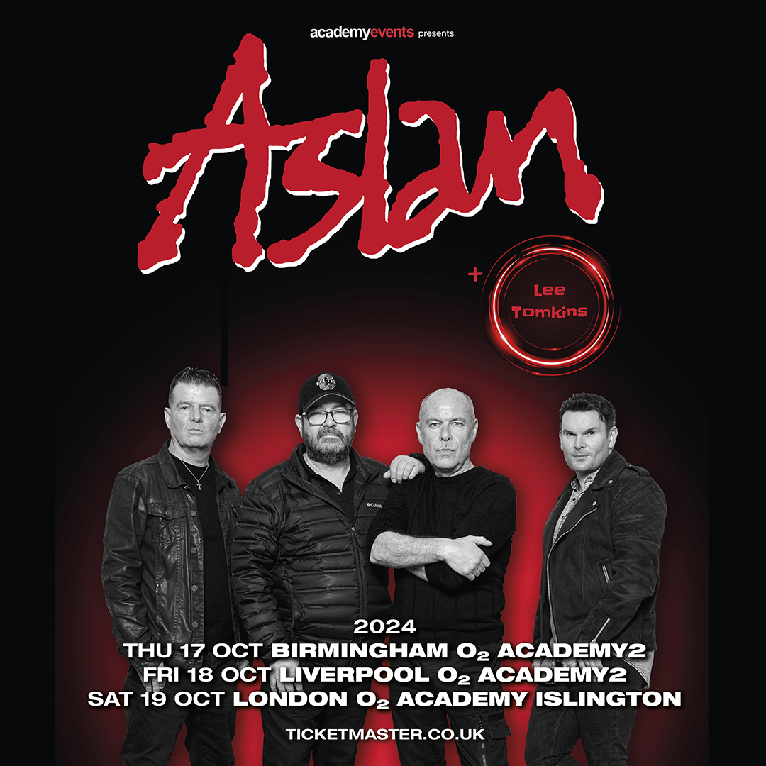 After 40 years of playing with their front man Christy, Irish rock band @OfficialAslan welcome their new singer Lee Tomkins to keep their music alive. 🗓️ Thu 17 Oct @O2AcademyBham 🗓️ Fri 18 Oct @O2AcademyLpool 🗓️ Sat 19 Oct @O2AcademyIsl 🎟️ Tickets 👉 amg-venues.com/AYZU50RE9Ch