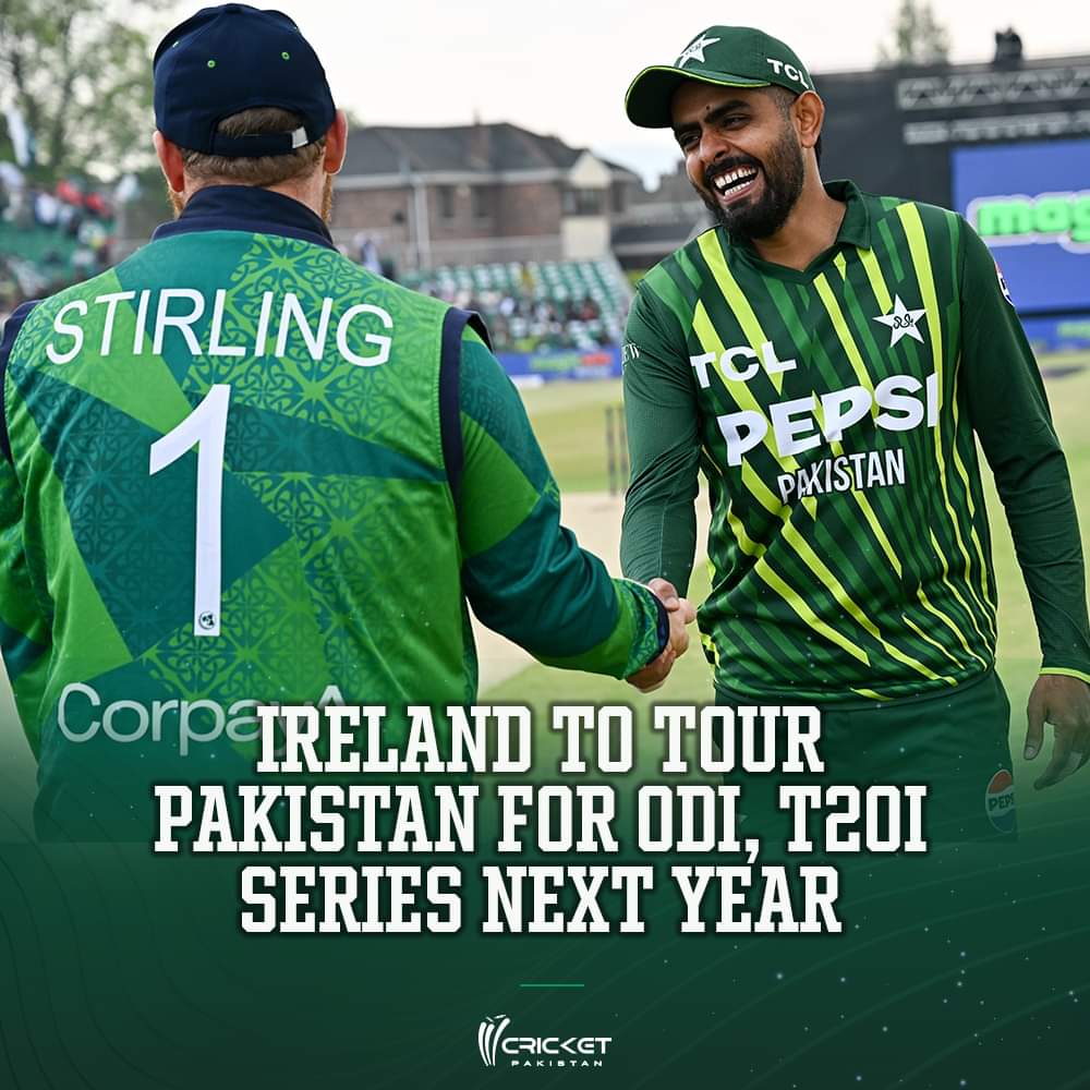 Good News For All PAKISTANi Cricket Fans 🤩🤩❤️ One of Strong TEAM IRELAND Tour to PAKISTAN for 5 ODi And 7 T20Is #PAKvIRE #BabarAzam