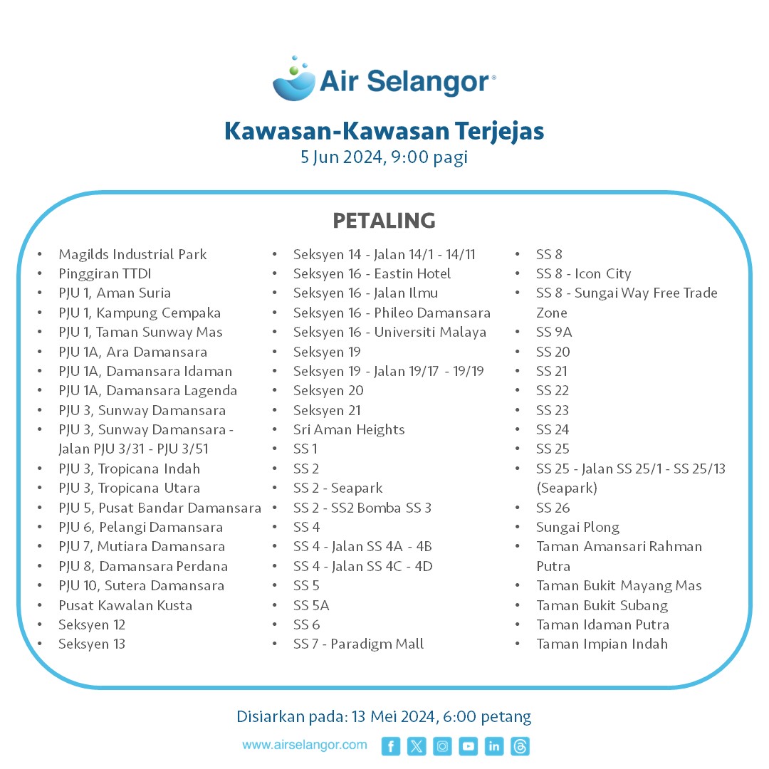 Air Selangor tweet media