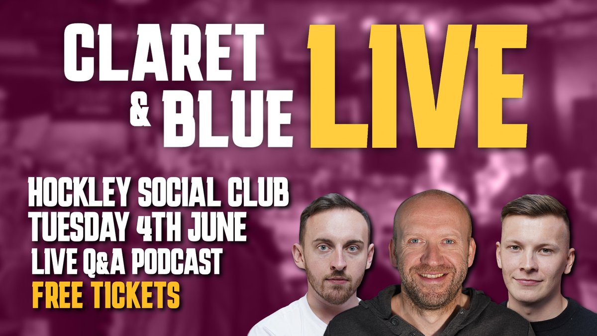 Very excited to announce that we're back with another #ClaretandBlueLIVE event next month! 🚨 Further details and tickets (they're free again) will be out later this week. #AVFC