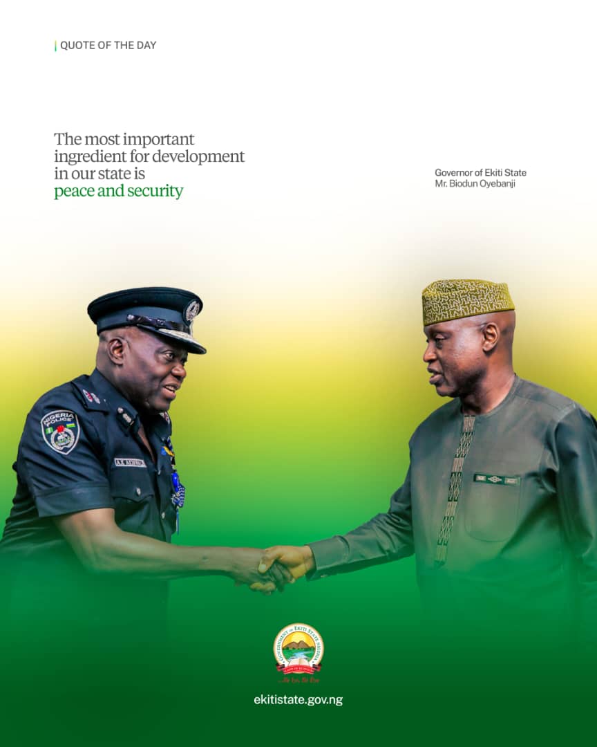 Ekiti State Government remains committed to supporting all security agencies in strengthening intelligence gathering, improving institutional capacity, and utilising technology to detect and disrupt threats to peace and security in the State. #KeepingEkitiWorking