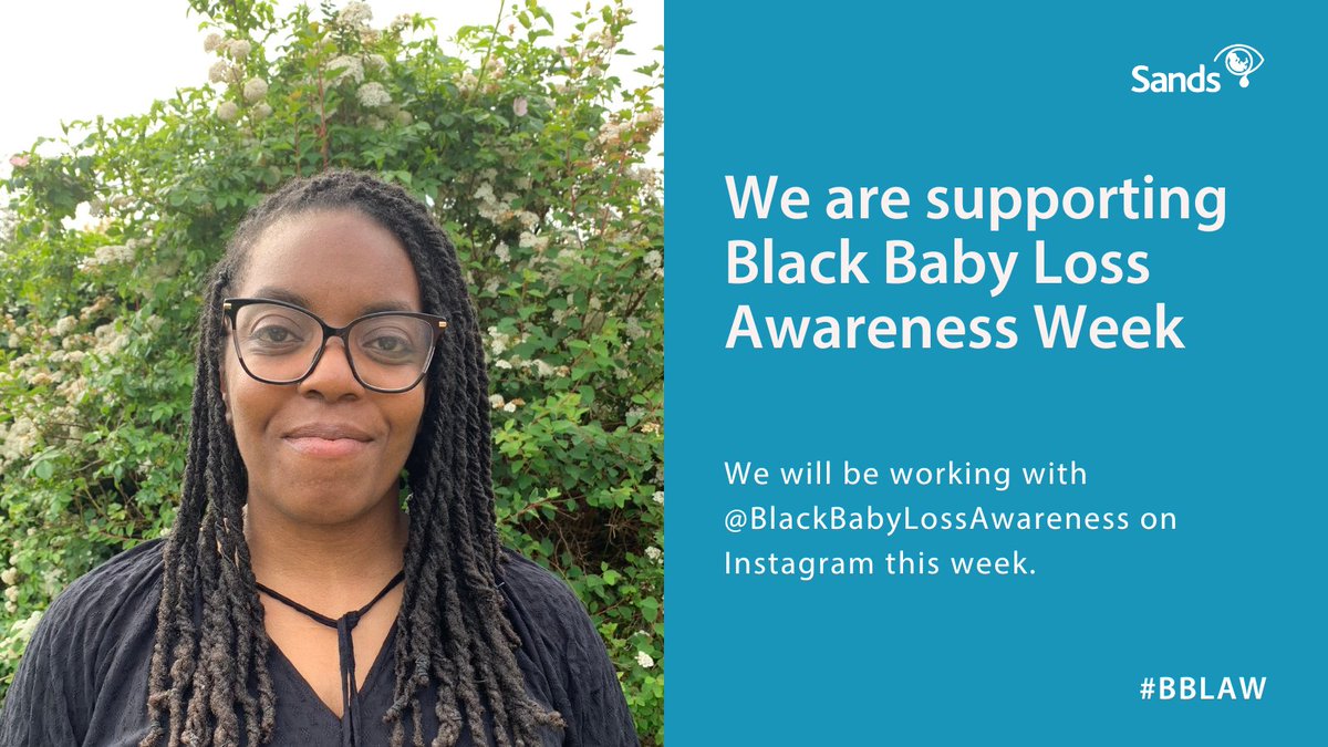 It’s #BlackBabyLossAwarenessWeek and we will be taking part throughout the week over on our Instagram channel starting with our wonderful colleague Patrice, who will talk about Why Black Baby Loss Awareness Week Matters 💙🧡 ➡️ sands.org.uk/support-black-… #BBLAW #BabyLoss