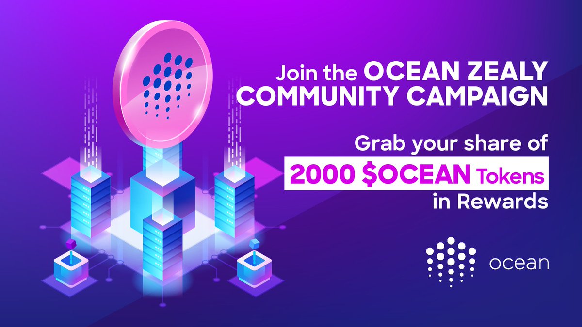 🌊GM, Oceaners The Ocean Zealy Community Campaign is in full swing, with over 1000+ Participants💪 Complete several quests, rise up in the leaderboard, and win a share of 2000 OCEAN💰 The campaign ends on 31st May⏳ zealy.io/cw/oceanprotoc…