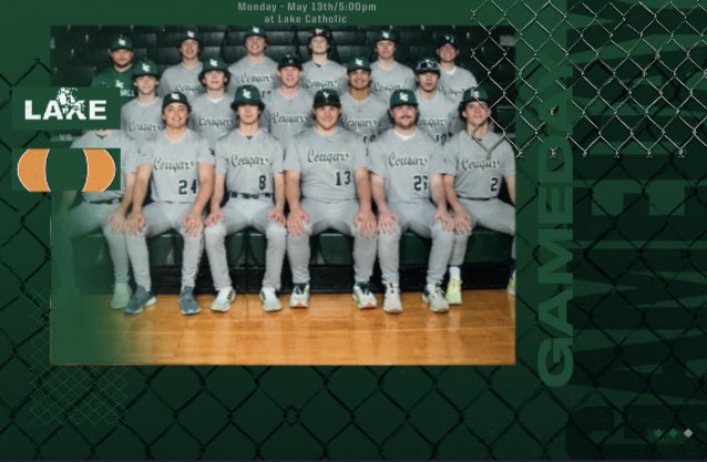 It’s playoffs! Come out and support your Cougars at 5pm today at Lake Catholic. Mr. McKrill will he throwing out the first pitch! @lakecatholic