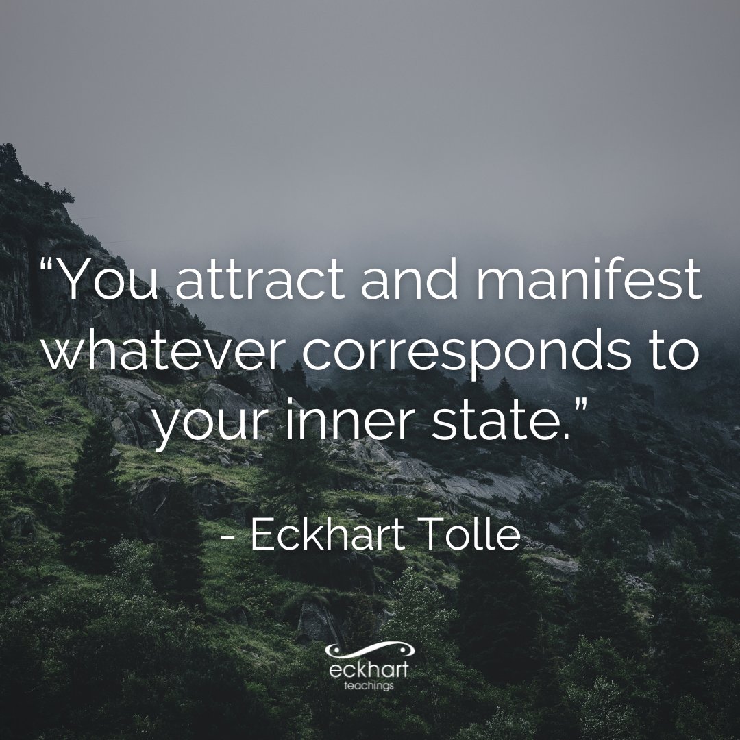 “You attract and manifest whatever corresponds to your inner state.” - Eckhart Tolle

Discover how you can manifest your goals with Eckhart's upcoming course. ✨

Learn more at ➡️ bit.ly/manifestation-…