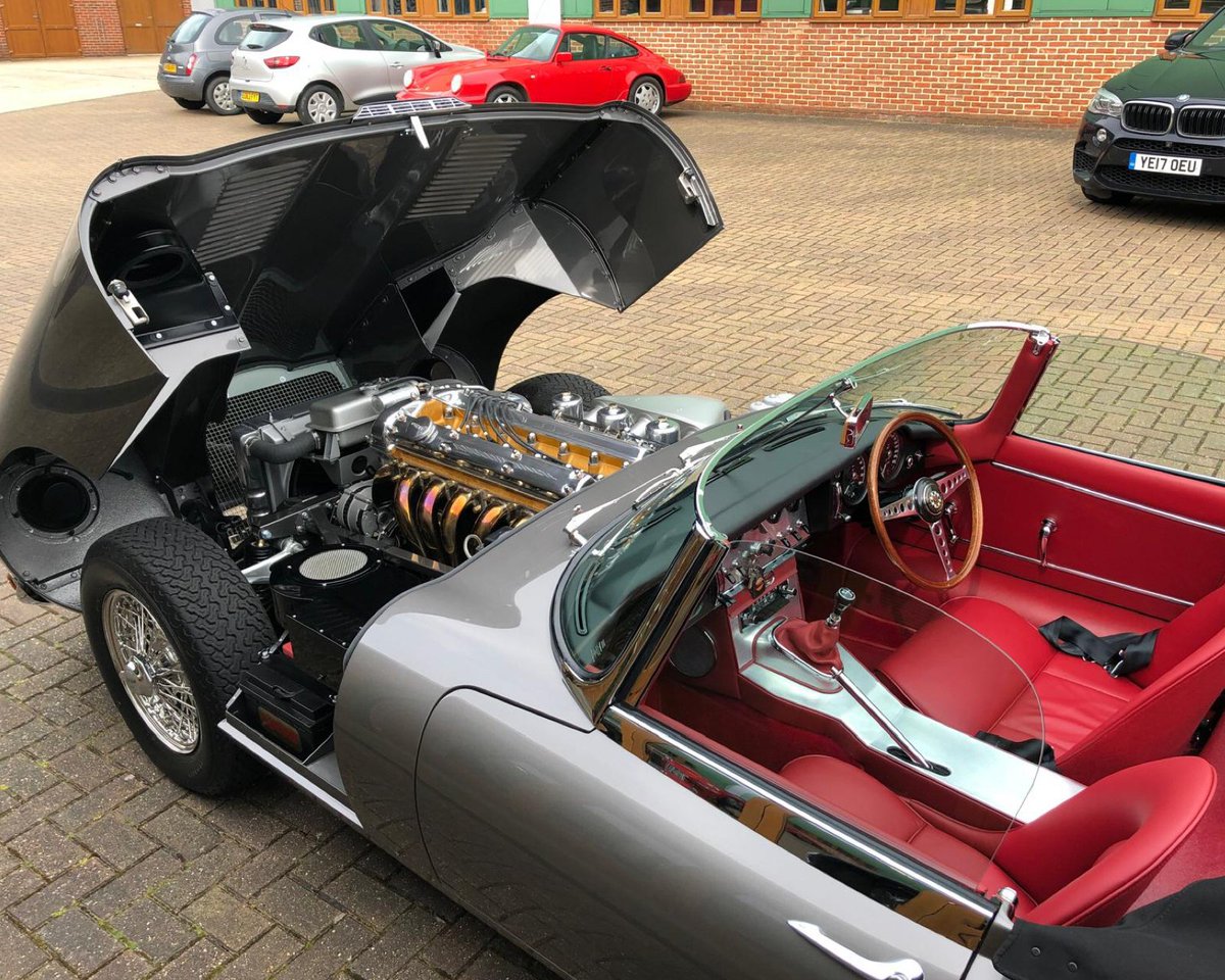 JDIconic's tweet image. Quite simply one of the finest E-Type’s ever built!

This beautiful ‘1962 Jaguar E-Type Series 1 3.8 JD GT Roadster’ needs to be seen to be believed. The colour, the quality of work here at JD Classics and the spec really is as good as it gets!

#etype #jaguar #jdclassics