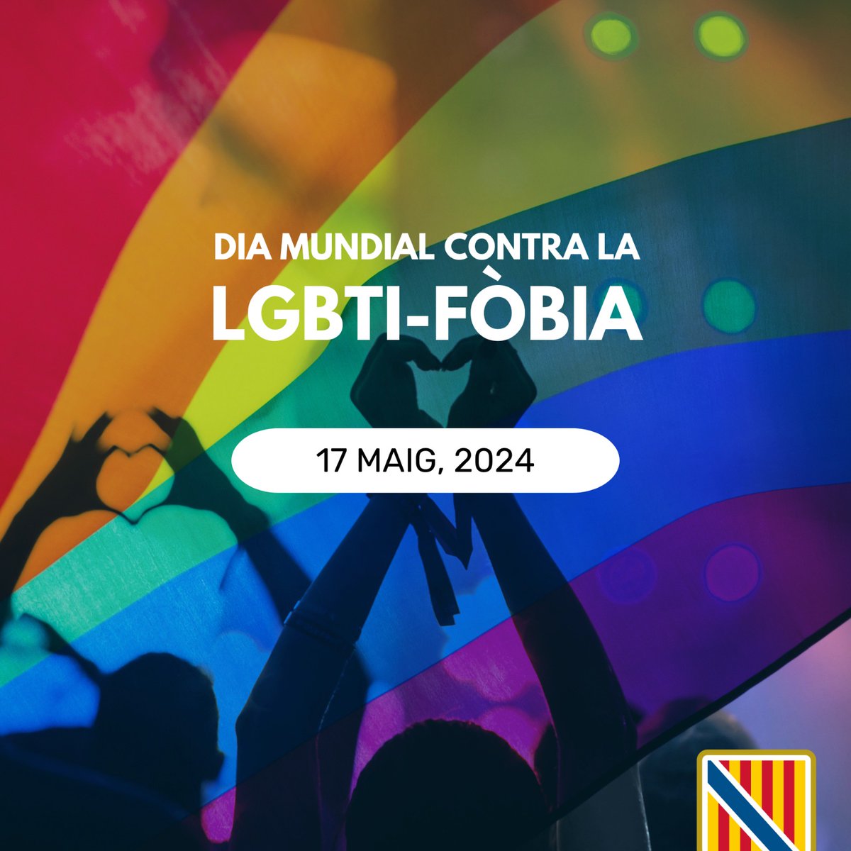 En el #DiacontralaLGTBIFòbia, reafirmam el nostre compromís amb la no discriminació de cap persona i la igualtat real i efectiva.