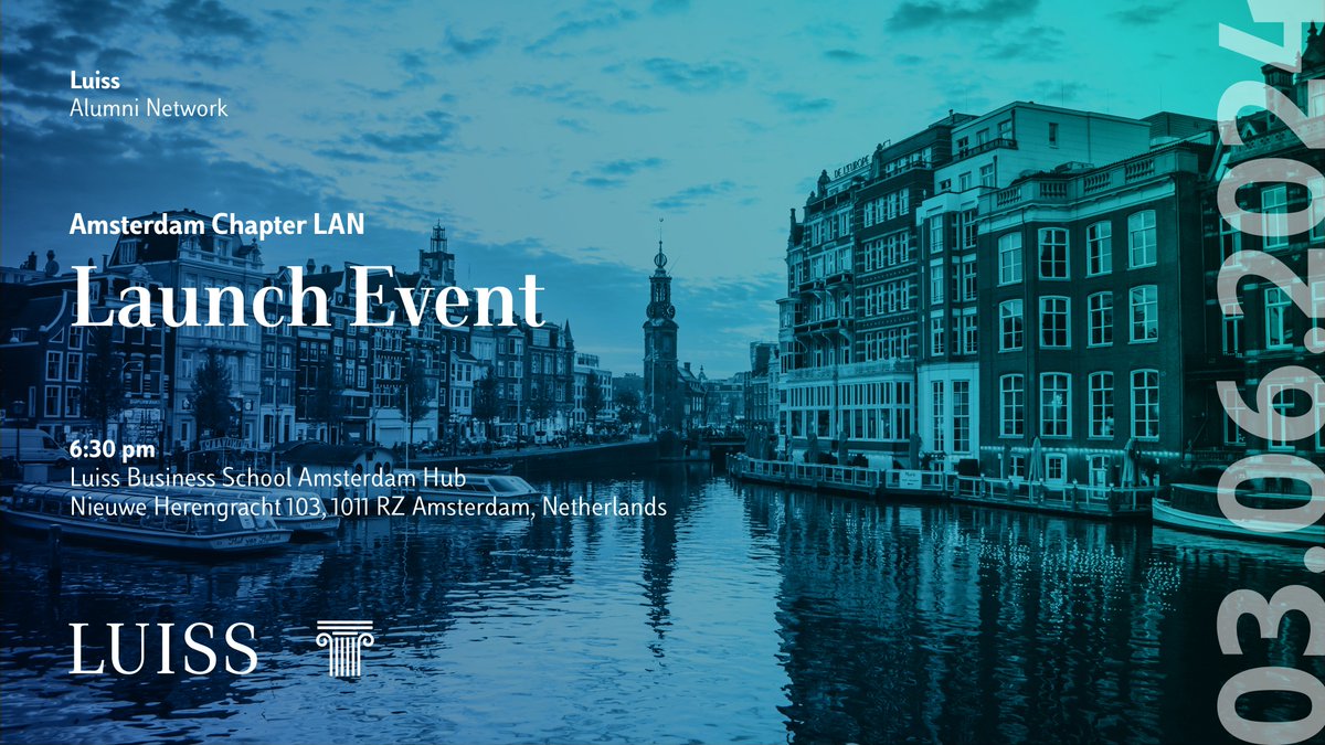 Welcome #AmsterdamChapterLAN 🇳🇱 Mark your calendars for 3 June! Get ready to expand your network at the vibrant launch event of the Alumni Network's newest International Chapter. Sign up now 👉 form.jotform.com/241136626345353