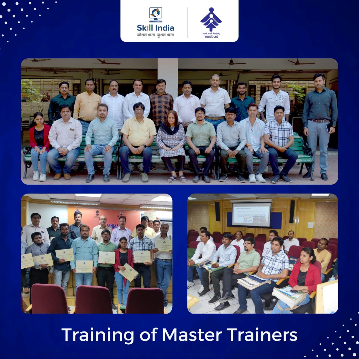 Congratulations to the 20 Master Trainers from Madhya Pradesh for completing their training under JANMAN scheme at NIESBUD Noida. Your dedication is paving the way for a skilled workforce.

#JANMAN #SkillIndia #Skills4All #KushalBharatViksitBharat #Entrepreneurship