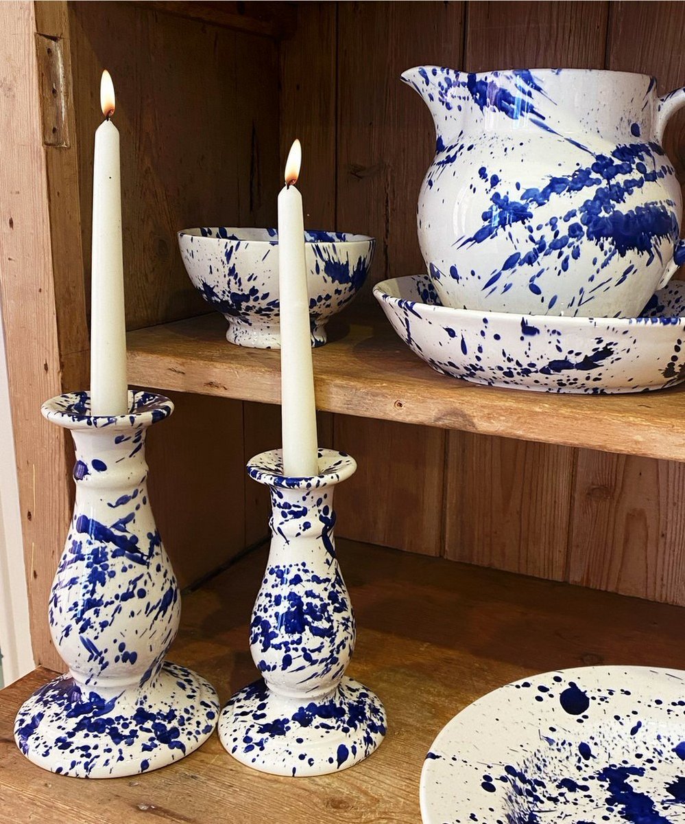 23 candlesticks to up your game when dining - see our edit inc these splatter ones @EmmaBridgewater  #candlelight #tablescape  bit.ly/4aqi1Pq
