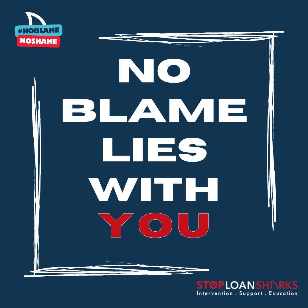 People often blame themselves for their debt to a loan shark—it's not your fault. Join us in supporting @slsengland in their #noblamenoshame campaign. Contact Stop Loan Sharks today for help and support with a loan shark. stoploansharks.co.uk #SLSEngland #SLSWeek24