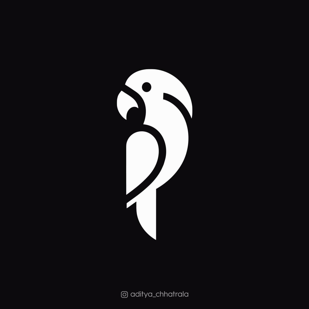 White Parrot - logo design concept.