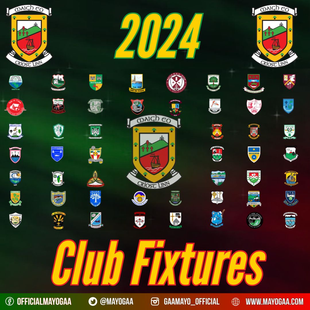 This week's club fixtures. All fixtures are available on the website 🔽🔽🔽 mayogaa.com/2024/05/13/clu…