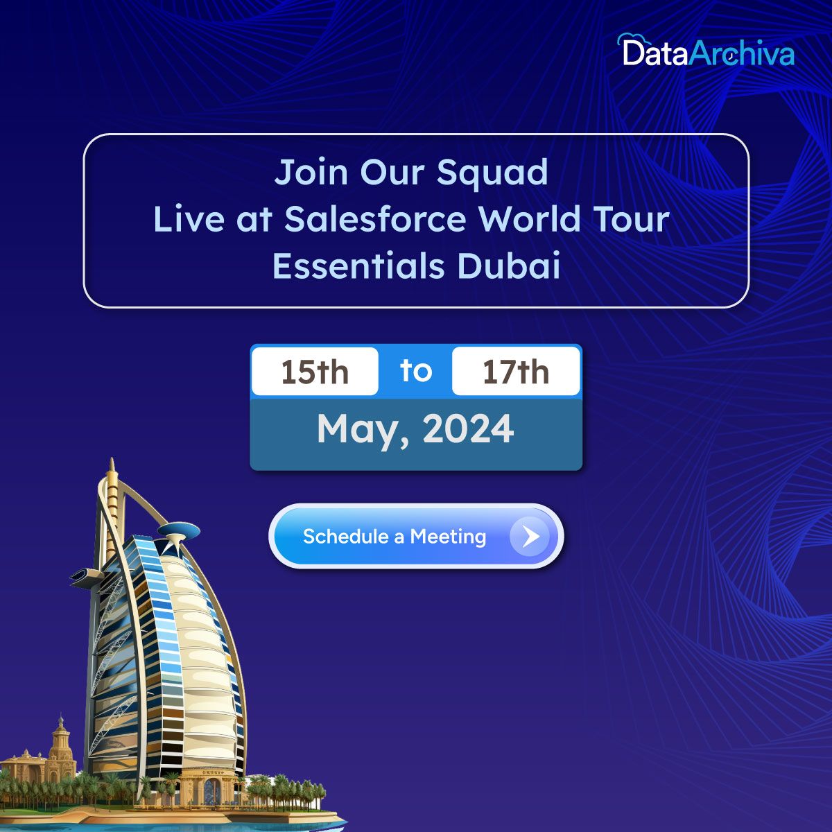🌟 Dive into the future of business with us in Dubai at Salesforce World Tour Essentials! 🚀 

Learn More ➡ buff.ly/3wtTkUf

#SalesforceTour #SalesforceWorldTour #WorldTourEssentials2024 
#WorldTourEssentialsDubai #DataArchiva #Data #DataProtection