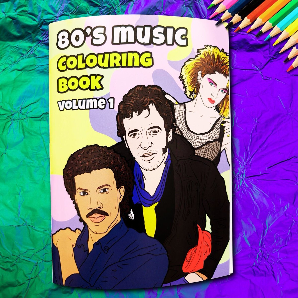 80s Music Colouring Book, adult colouring book, gift for 80s music fan, activity book, birthday gift, retro  colouring book, totally awesome tuppu.net/e26115dc #wallArt #greetingcards #newWave #giftideas #popCulture #ActivityBook
