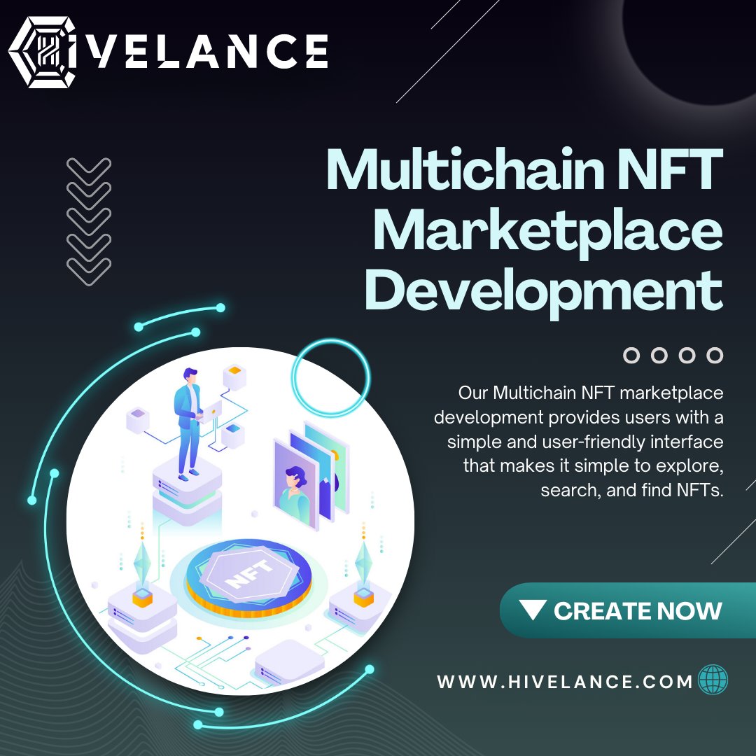 Want to create your own #NFT marketplace on different chains? With billions of blooming #business verticals

Visit - hivelance.com/multi-chain-nf… 
#hivelance #MULTICHAIN #blockchain #NFT #nftart #NFTGaming #nftcommunity #nftartist #nftcollectibles #nftcollectors #NFTcollections #nft