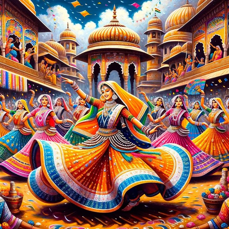 घूमर राजस्थान का एक पारंपरिक लोक नृत्य है। 😍😍