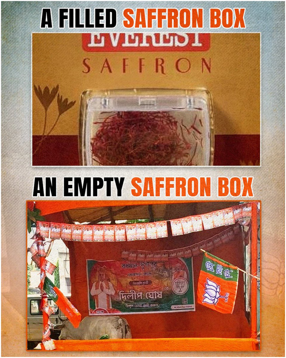 Plant based saffron uplifts your health. Delhi based saffron maligns your state! Bengal rejects @BJP4India