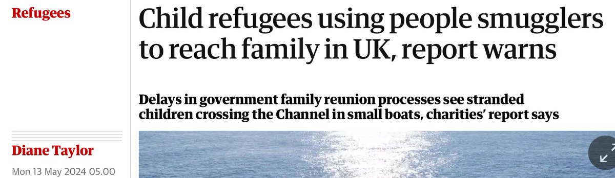 Failure of the family reunion scheme - 11,000 were waiting last July - leads to thousands of children taking to the small boats, say charities bit.ly/3yqKG9p