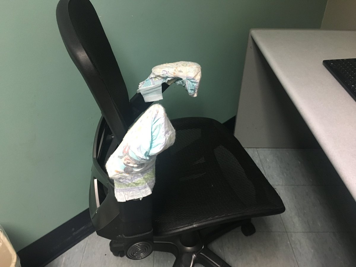 Walking into my pediatric ER shift at an academic center with over 1 Billion in annual revenue to find that instead of replacing broken doctor’s chairs, admin fixed them with diapers. Submitted my resignation that night.