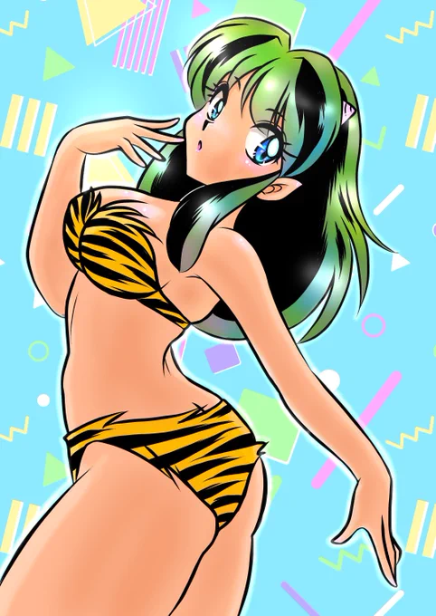 久々に絵を描いた ちょっと塗りを模索中で、褐色がかった肌の色になっちゃったけど、まぁいいや!