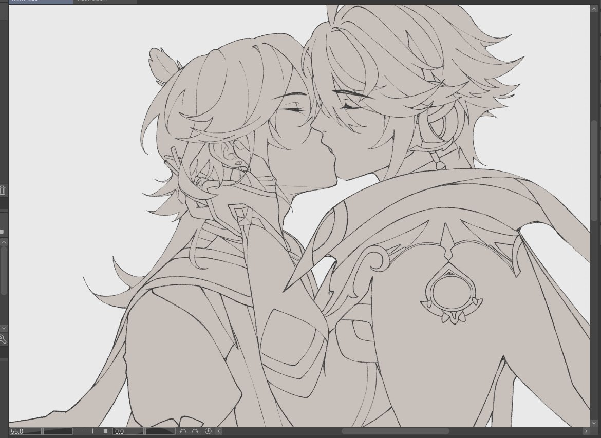 [wip] thinking about how they should kiss and spend the rest of their lives together 🥹