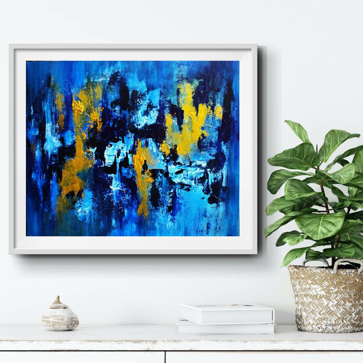 Blue Moon

'Beloved, you are as rare as the blue moon.' - Hanna

#abstractpainting #lovequ #soulmate #fineart #homedecor #homeinterior