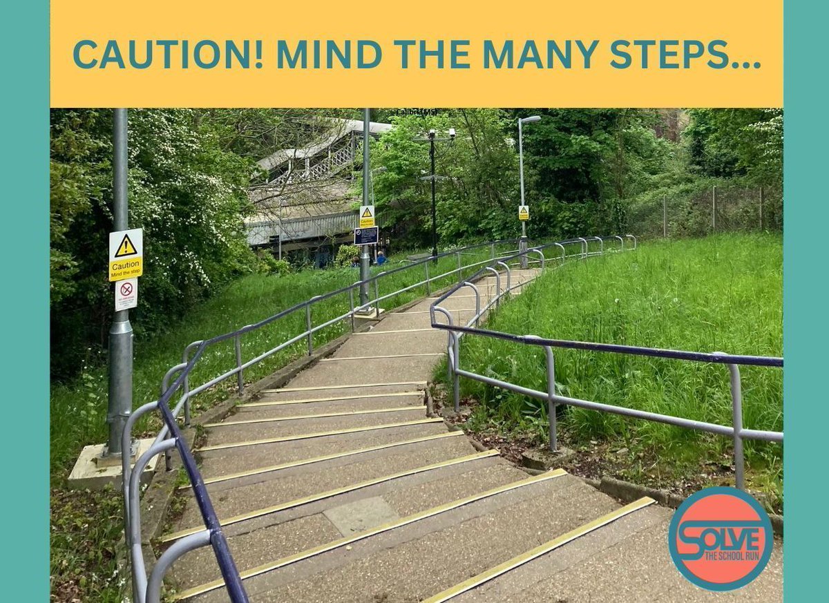 ⚠️ Caution. Mind The Step Replacing the #schoolrun drive with a train journey just isn't an option for many families with young kids. How would a buggy work here? We need accessible stations so parents can make better travel choices @fof_norwood @tfl @mccash