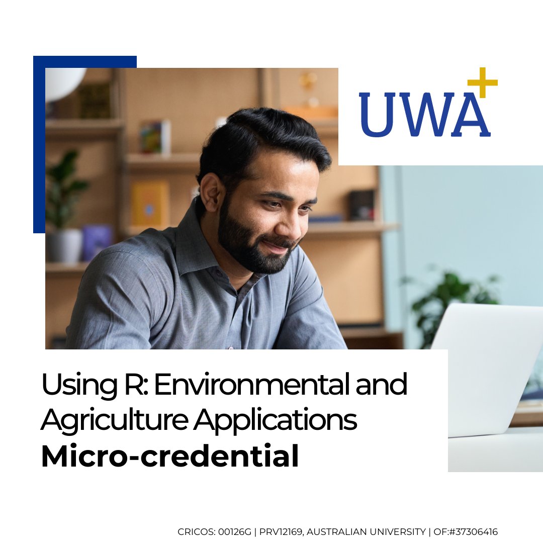 If you’re interested in data collection and statistical data analysis and want to know more about using R and R studio, then register now for this fee free online micro-credential! For more information and to register, see here: uwa.edu.au/study/courses-… @uwanews @IOA_UWA