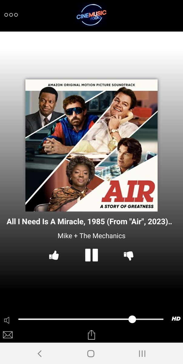 Je suis en train d'écouter Mike + The Mechanics - All I Need Is A Miracle, 1985 (From 'Air', 2023) (Single Version) sur l'application Android de CINEMUSIC Radio ! play.google.com/store/apps/det…