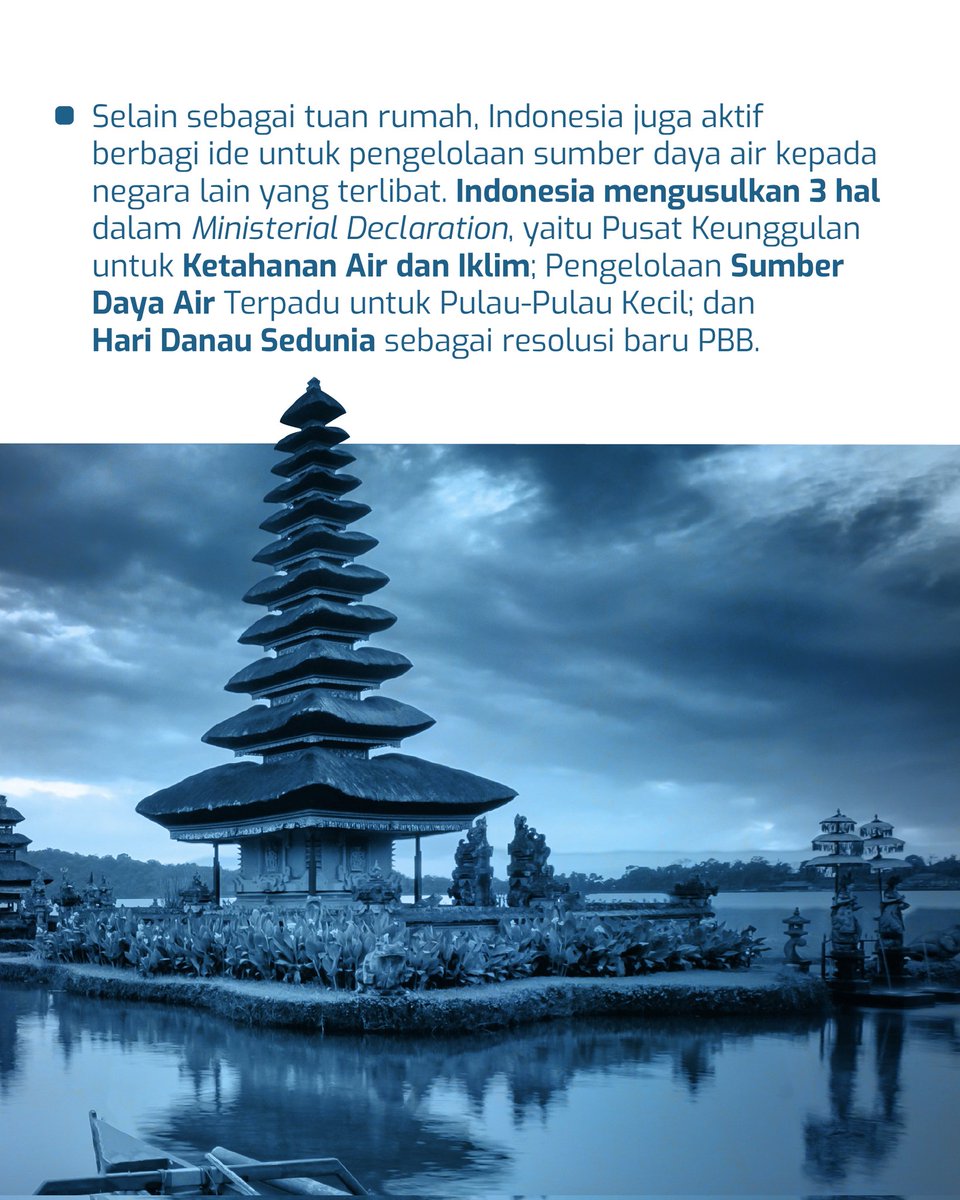 Serba-serbi #10thWorldWaterForum tahun 2024. Tahun ini Indonesia menjadi negara Asia Tenggara pertama yahg terpilih jadi tuan rumah WWF. Bersama sukseskan WWF ke-10 tahun 2024! Ingat tetap bijak menggunakan air, yaa wargi. #WorldForSharedProsperity #WorldWaterForum