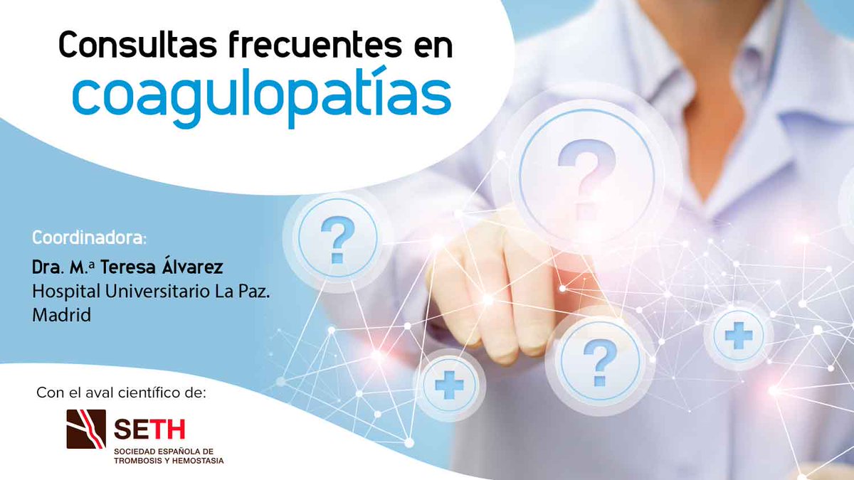 ¿ Tienes dudas o #cuestiones sobre #hemofilia como otras #coagulopatias ? 📕«Consultas frecuentes en coagulopatías» de @SETH__Oficial ofrece respuestas a preguntas comunes respondidas por #profesionales 👉acortar.link/IyqRBw