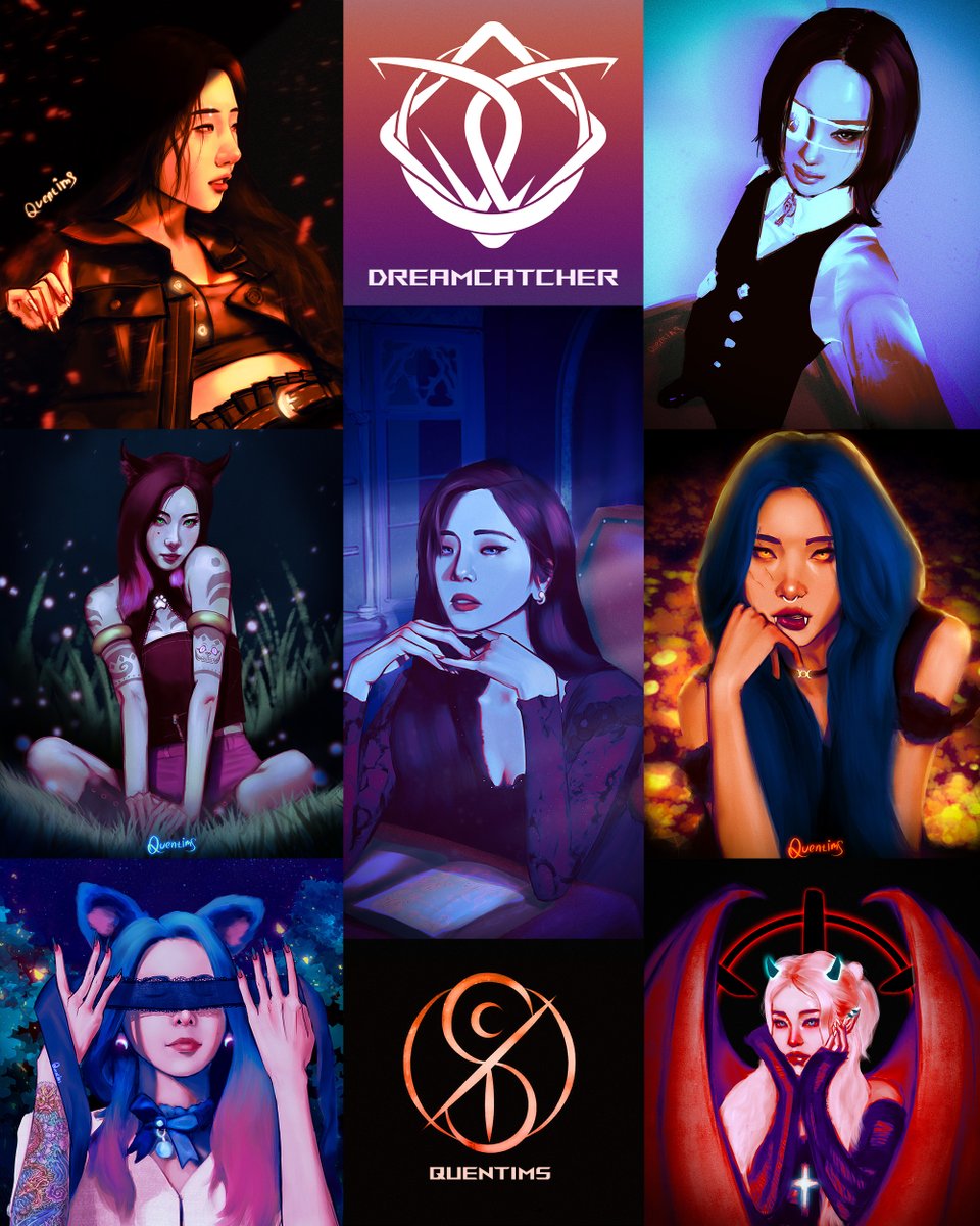 Graphic design is not my passion. Still i wanted to do my recent OT7 Dreamcatcher fanart collage🧛‍♂️❤️