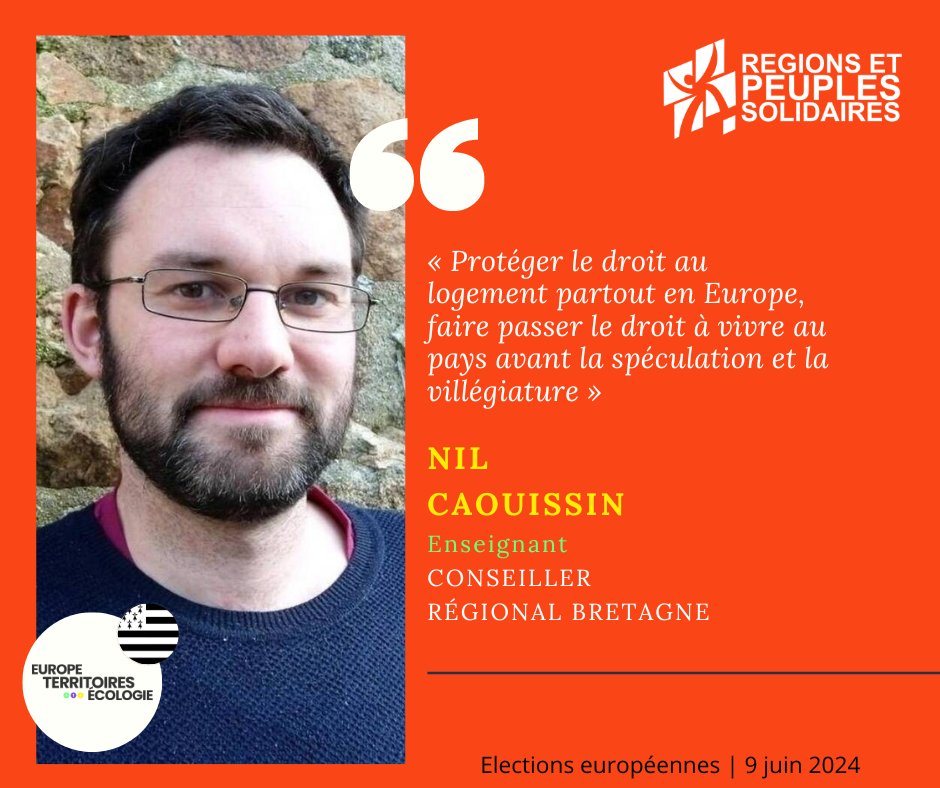 #Europeennnes20244 Présentation des candidats @RetPS - @NilCaouissin, 67e sur la liste @ETE_2024 conduite par @Lacroix_PRG, enseignant et conseiller régional #Bretagne #Breizh